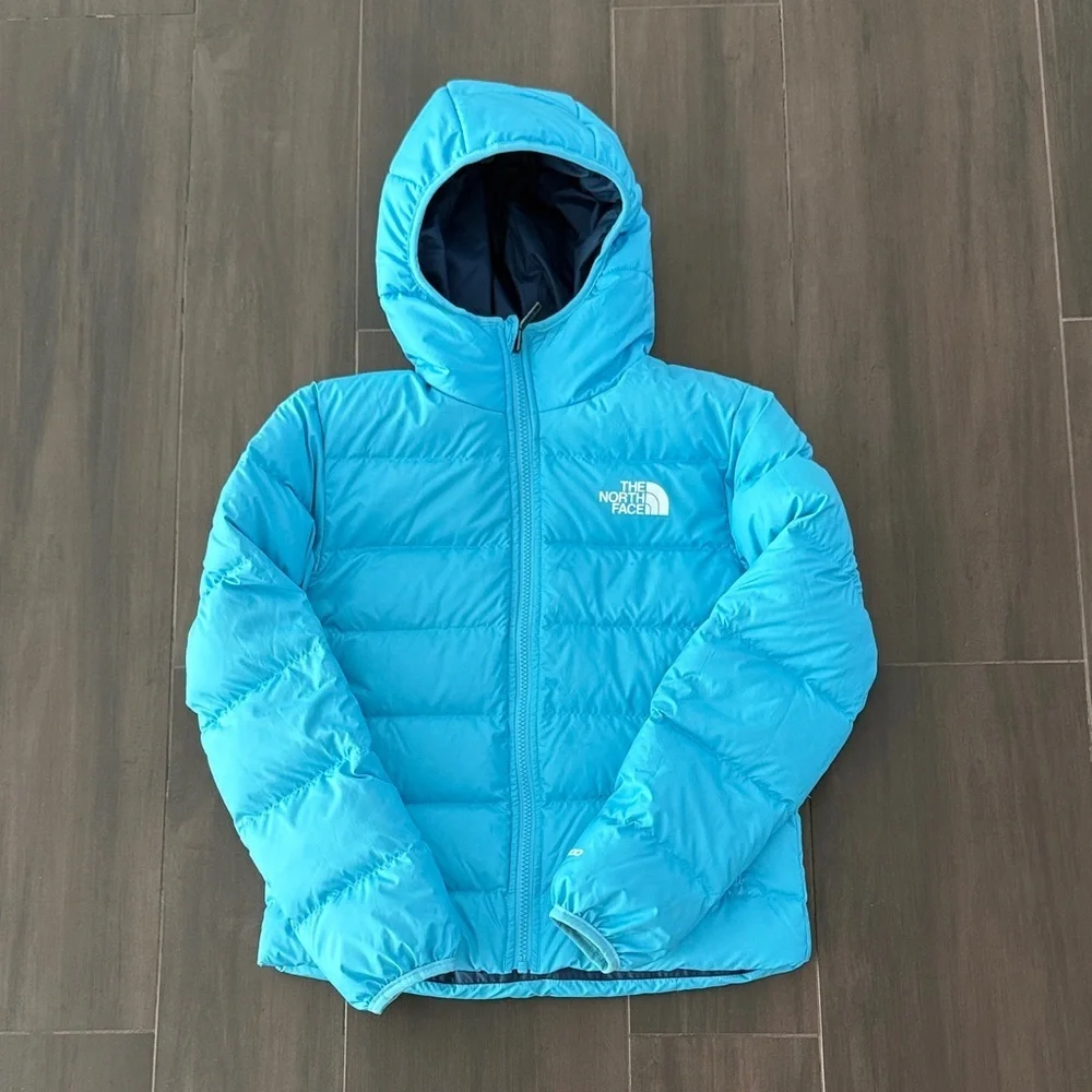 The North Face Reversible Hooded 650- Fill Power Down Jacket (Big Kid)